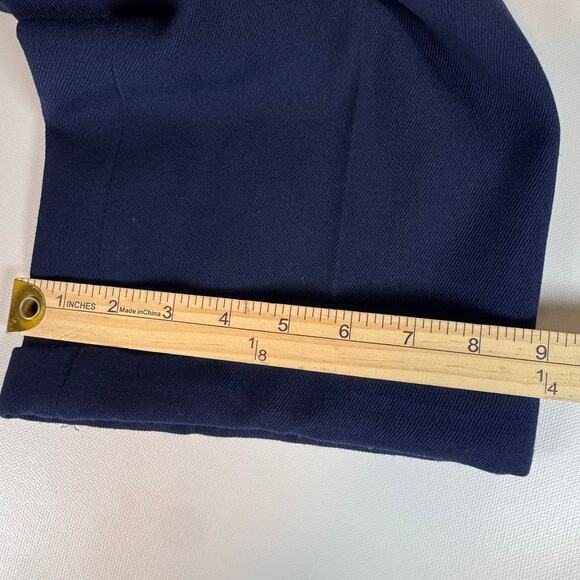 Lauren Ralph Lauren Wool Blend High Rise Dress Pant Corpcore Career Navy 4Petite - Picture 12 of 14